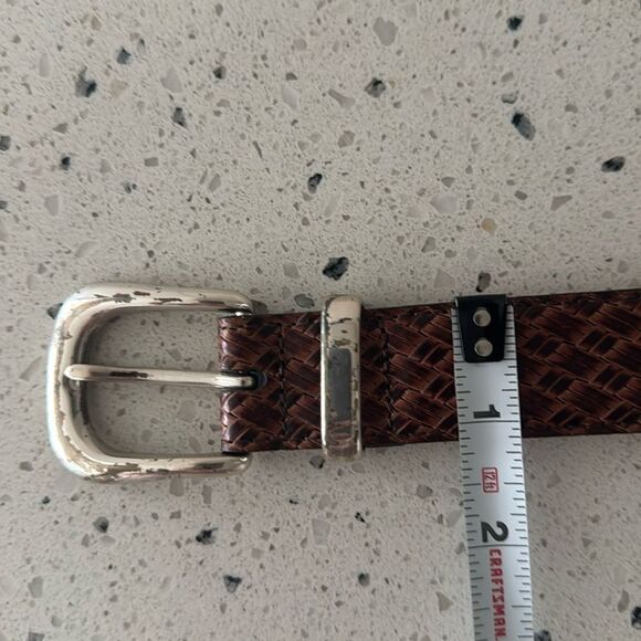 Allen Edmonds Men's Size 44 Brown/Tan Classic Genuine Leather Belt Made In USA - Picture 8 of 12